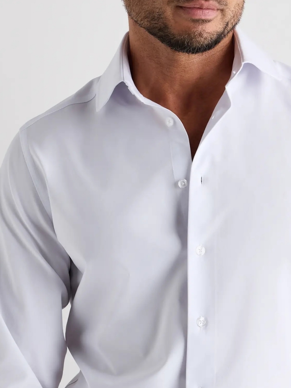 Quince White Men's Dress Shirt - Classic Spread Collar Wrinkle Free Size M